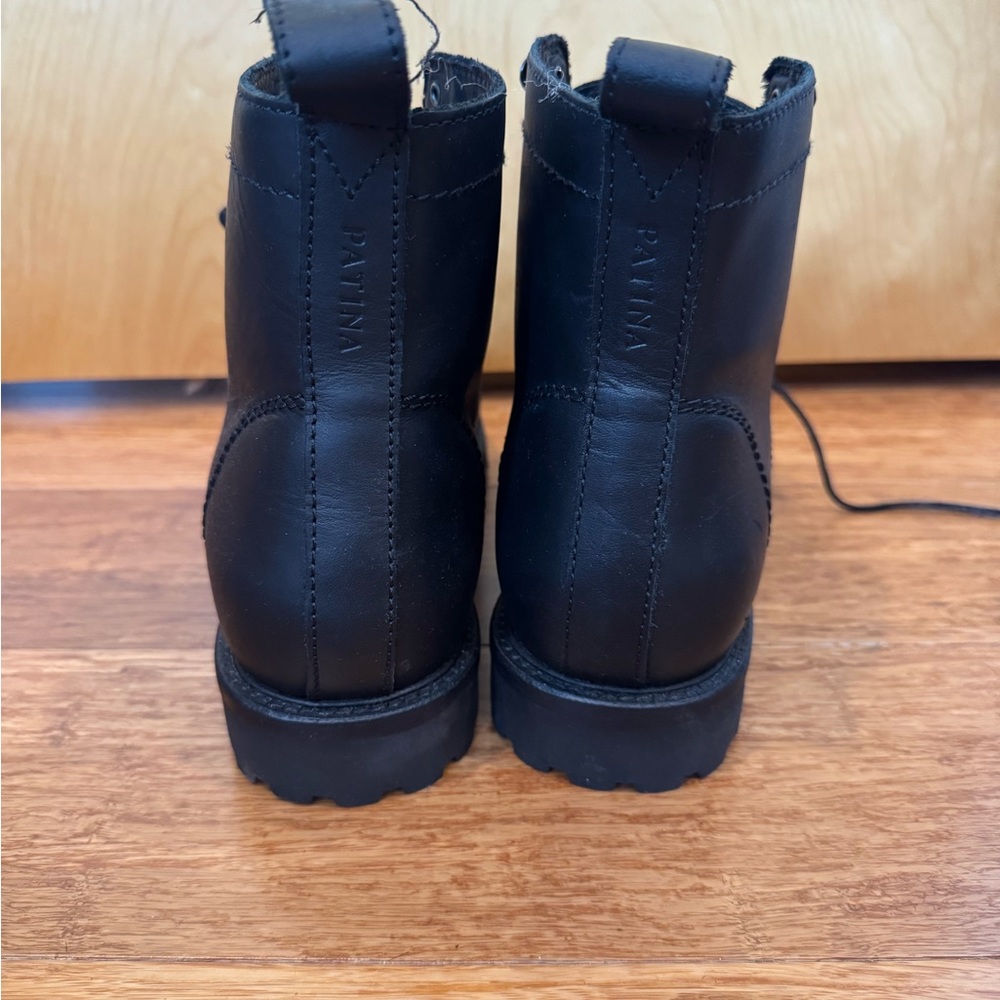 Patina Men's Black Leather Boots - Picture 4 of 5